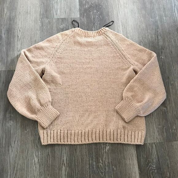 Level Eight Beige Cozy Pullover Knit Cozy Sweater Sweatershirt  Large - Picture 4 of 6